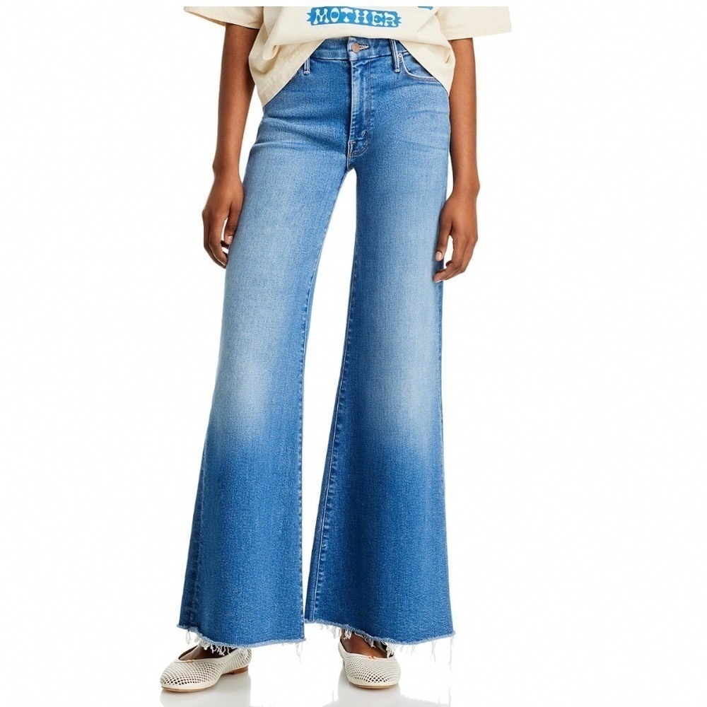 Mother The‎ Roller High Rise Wide Leg Jeans Work Hard Play Hard 33 1445-1008 NEW